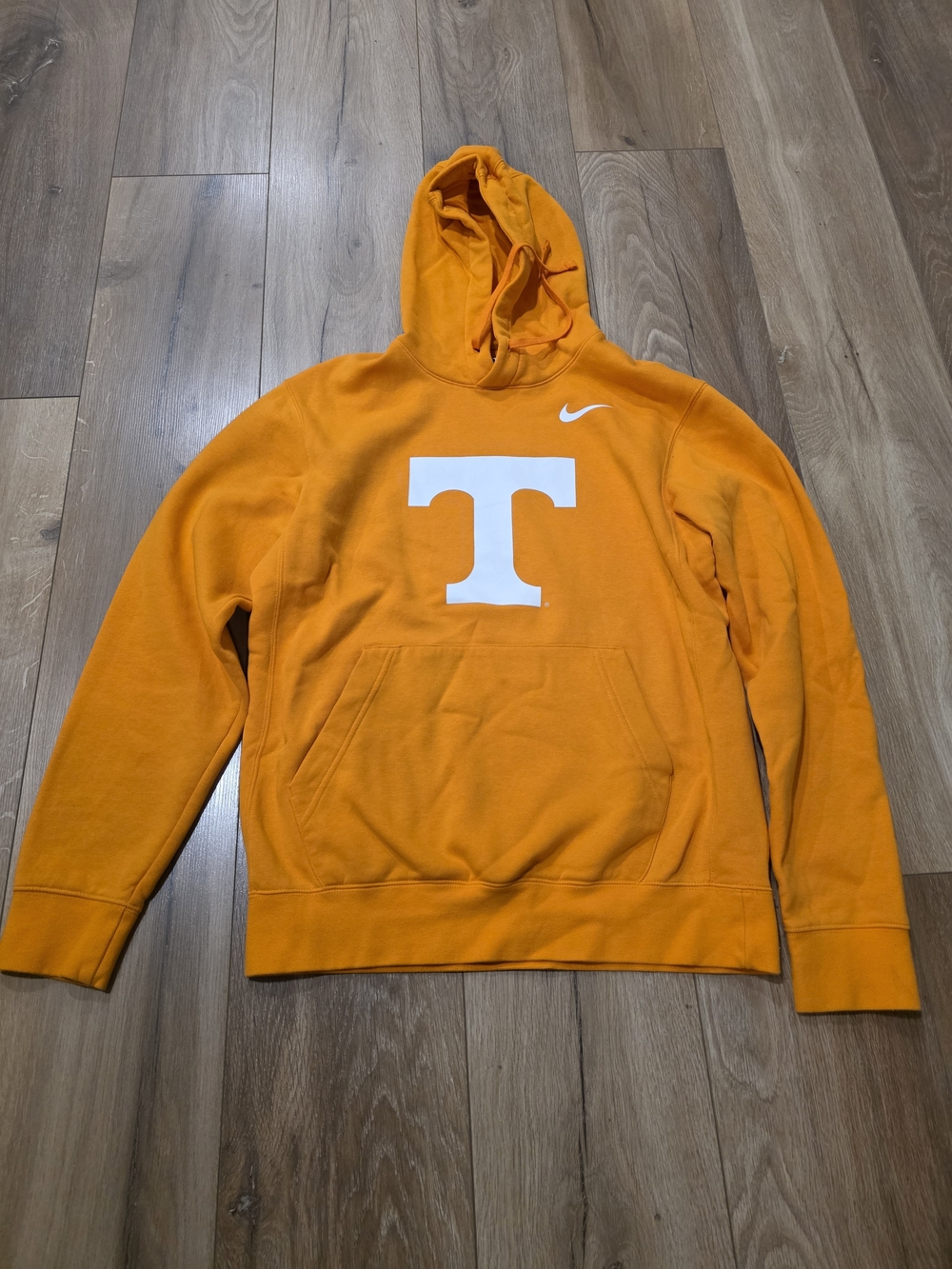 Nike Men’s Orange Pullover Hoodie with 'T' Logo